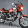 72 Triumph Bonneville. Hand painted pin-stripping and lettering.
