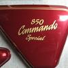 1975 Norton Commando Special. Custom hand painted lettering and pin-striping.
