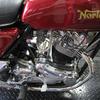 1975 Norton Commando Special. Hand painted pin stripping and lettering.